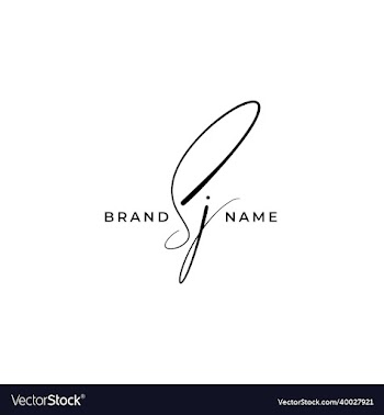 sj initial letters signature logo or handwritten l