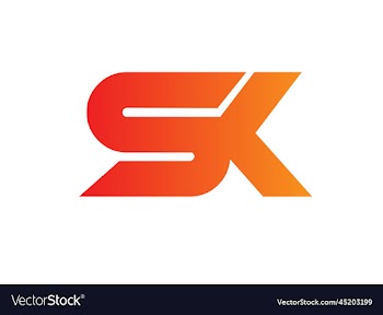 sk letter logo design lettering design logo