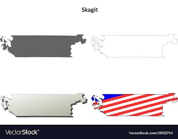 Skagit Map Icon Set vector image