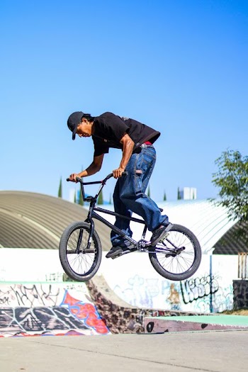 Skate Park BMX Stunt in Action