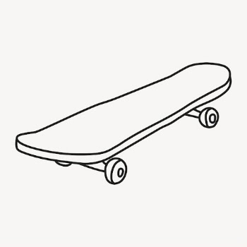 Skateboard sticker, hobby doodle line | Free PSD Illustration - rawpixel
