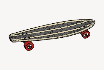 Skateboard sticker, hobby illustration vector. | Free Vector - rawpixel
