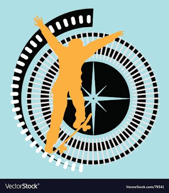 Skateboarder vector image