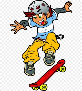 Skateboarding Cartoon Royalty-free - Skateboard jump 