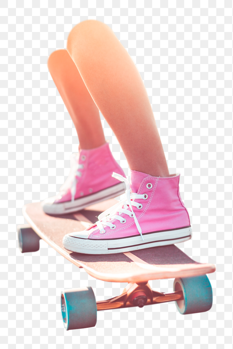 Skateboarding girl png sticker, transparent | Free PNG - rawpixel