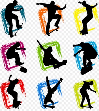 Skateboarding Silhouette Ice skating - Skateboard silhouette 