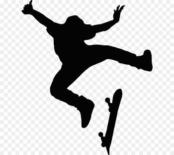 Skateboarding Sticker Silhouette - skateboard 