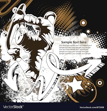 Skater background vector image