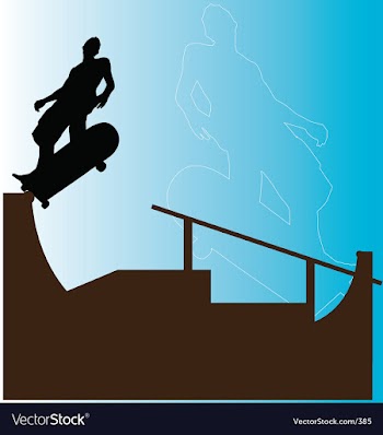 Skater backside grind vector image