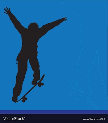 Skater big Ollie vector image
