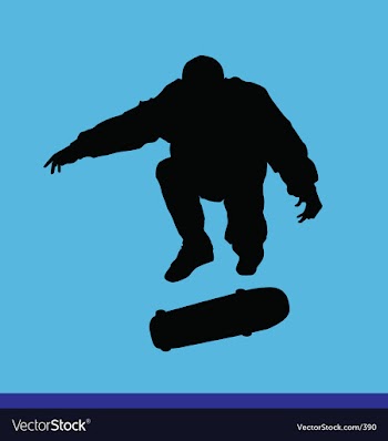 Skater kick flip vector image