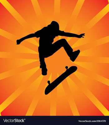  					Skater Silhouette vector image														