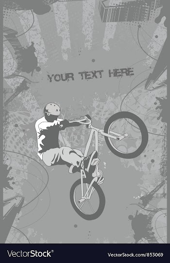 Skater with grunge vector image