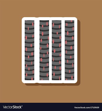 Skeletal striated muscle paper sticker on stylish vector image