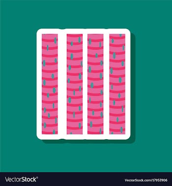Skeletal striated muscle paper sticker on stylish vector image