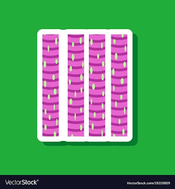 Skeletal striated muscle paper sticker on stylish vector image