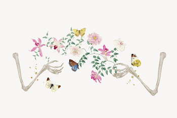 Skeleton botanical remix design element | Free Photo - rawpixel
