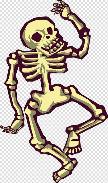 Skeleton Dance Illustration, Dancing Skeleton transparent background PNG clipart