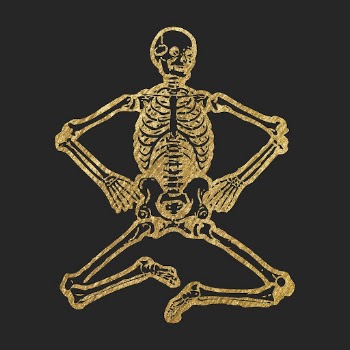 Skeleton gold sticker, aesthetic Halloween | Free Vector Illustration - rawpixel