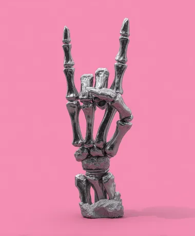 Skeleton Hands Making Rock Sign Skeleton Hands Making Rock Sign