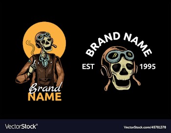 skeleton pilot with cigarette