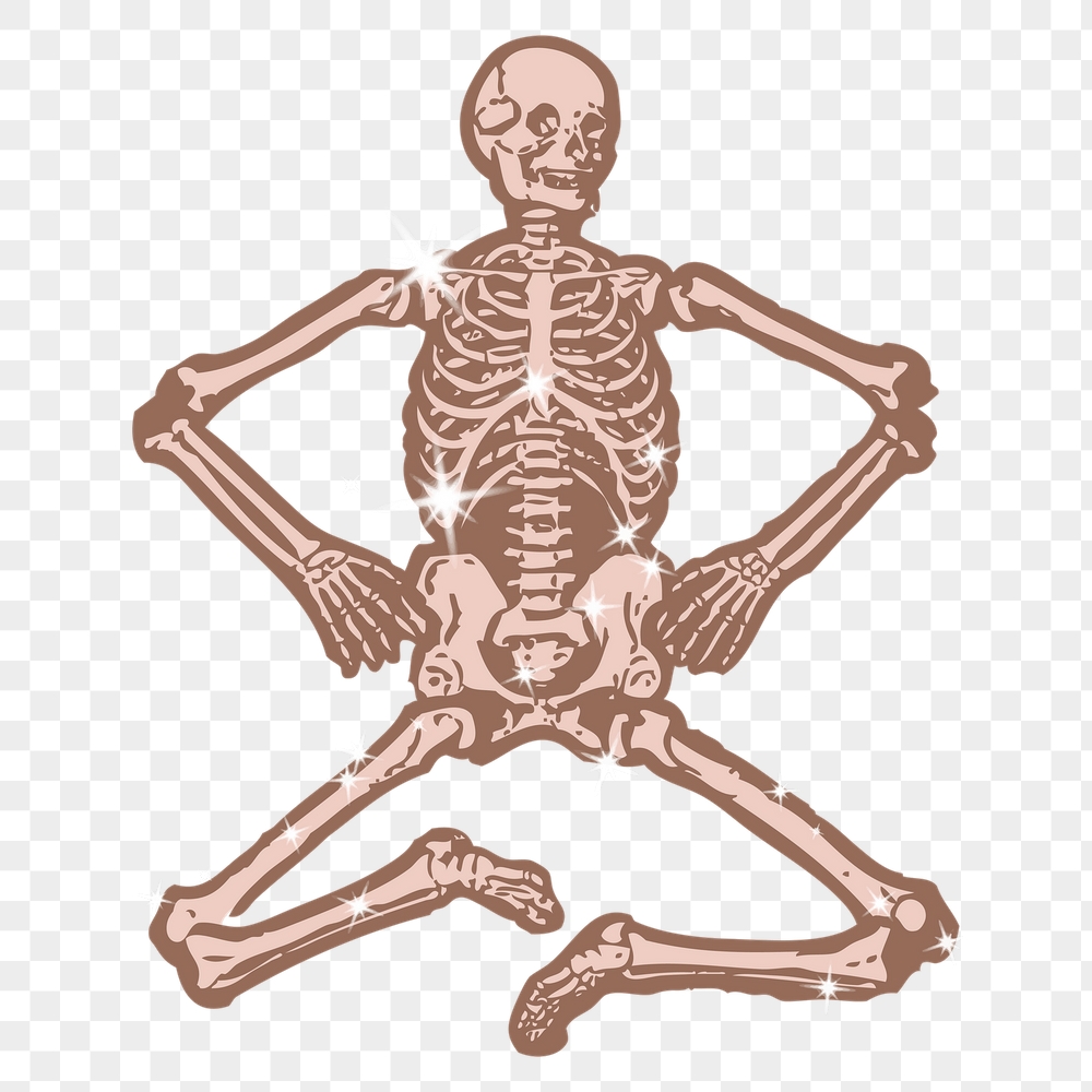 Skeleton png sticker, Halloween sparkly | Free PNG Illustration - rawpixel