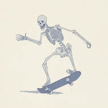 Skeleton Skateboarding Skeleton Skateboarding