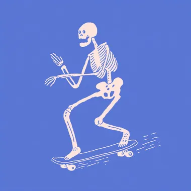 Skeleton Skateboarding Skeleton Skateboarding