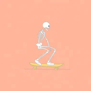 Skeleton Skateboarding Fun Skeleton Skateboarding Fun