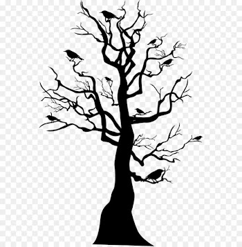 Skeleton Tree Skull - Horror withered 