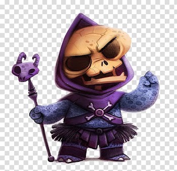 Skeletor Reptar Mothra , Cartoon Skeleton Witch transparent background PNG clipart