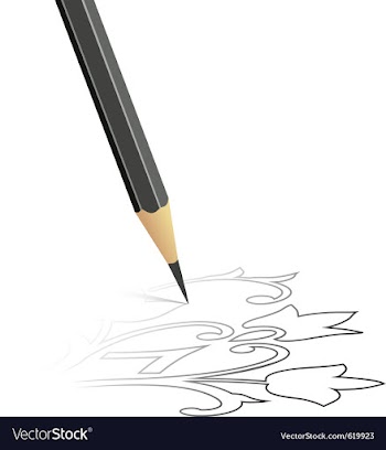  					Sketch drawn by a pencil vector image														