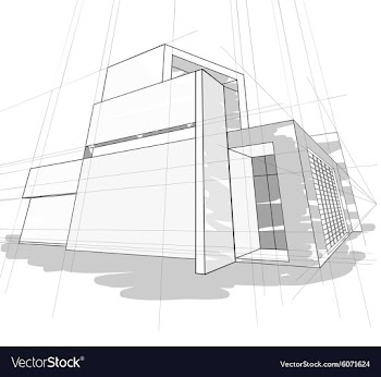Sketch house vector image