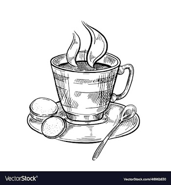 sketch - mug with tea bag hugge