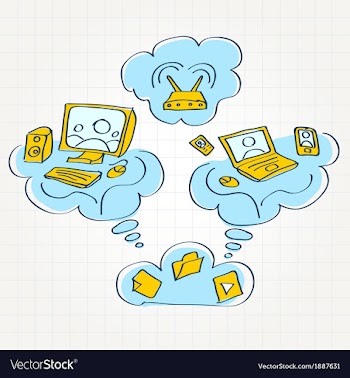  					Sketch wi-fi connect pc computer mobile device vector image														
