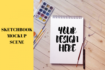 Sketchbook Mockup Scene | 2160x2160