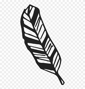 Sketched Feather Leaf Rubber Stamp - Sketched Feather Leaf Rubber Stamp