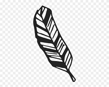 Sketched Feather Leaf Rubber Stamp - Sketched Feather Leaf Rubber Stamp
