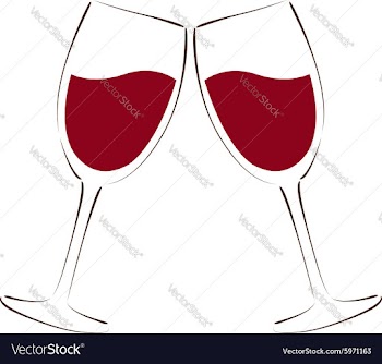 Sketched glass of red wine vector image