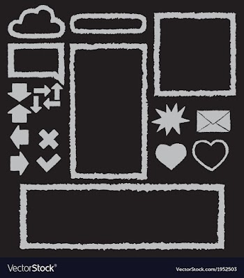 Sketched web elements vector image