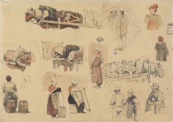 Sketches of Peasants and Work-Horses | Free Photo - rawpixel