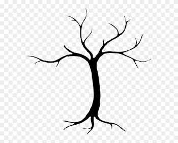 Sketchy Silhouette Tree Clip Art - Dead Tree Silhouette Clip Art