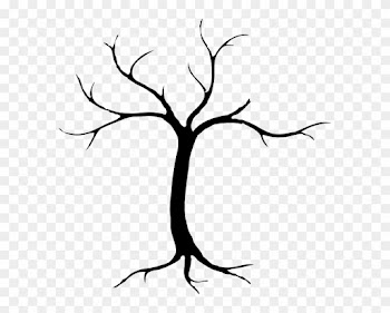 Sketchy Silhouette Tree Clip - Tree