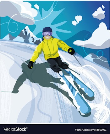 skier man skiing