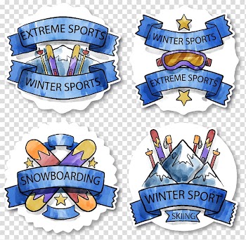 Skiing Winter sport, Watercolor painted flag transparent background PNG clipart