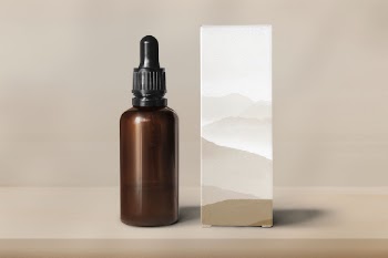 Skin care bottle display close | Free Photo - rawpixel