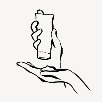 Skincare cream collage element, drawing | Free Photo - rawpixel