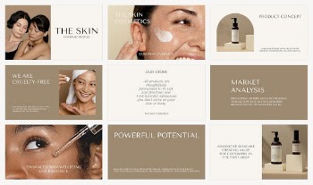 Skincare marketing presentation templates, product | Free Vector - rawpixel