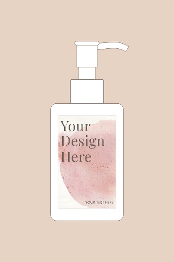 Skincare pump bottle mockup vector, | Free Vector Mockup - rawpixel
