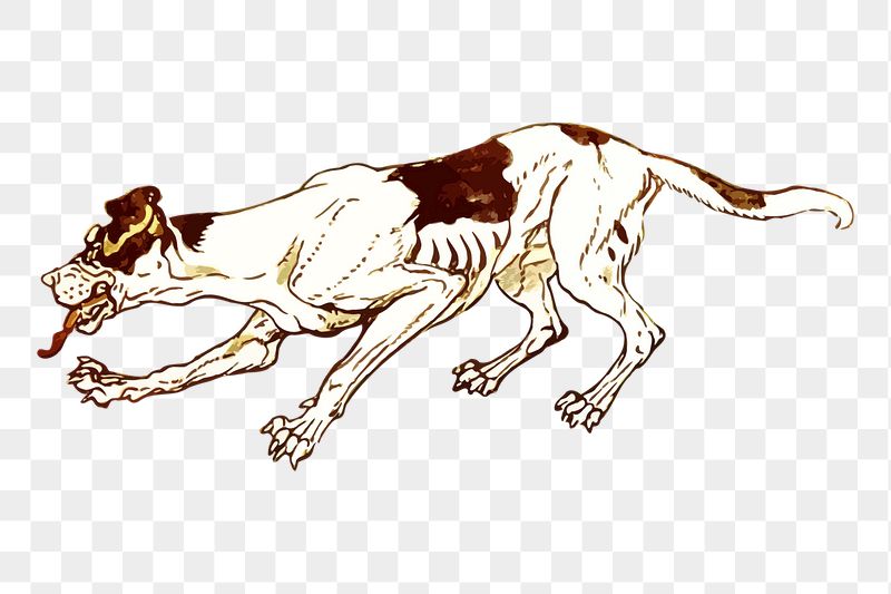Skinny dog png sticker illustration, | Free PNG - rawpixel